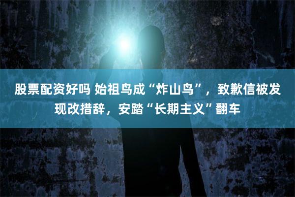 股票配资好吗 始祖鸟成“炸山鸟”，致歉信被发现改措辞，安踏“长期主义”翻车